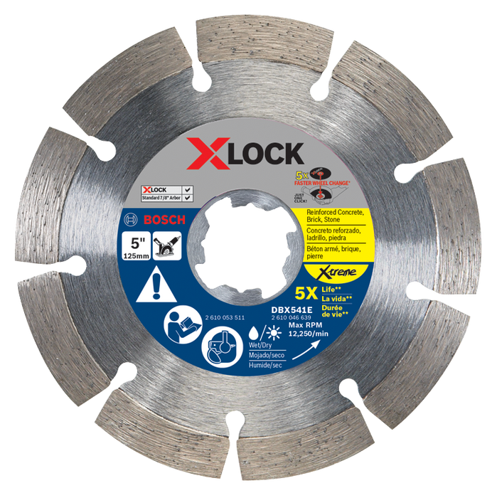 Bosch DBX541E 5 In. X-LOCK Xtreme Segmented Diamond Blade