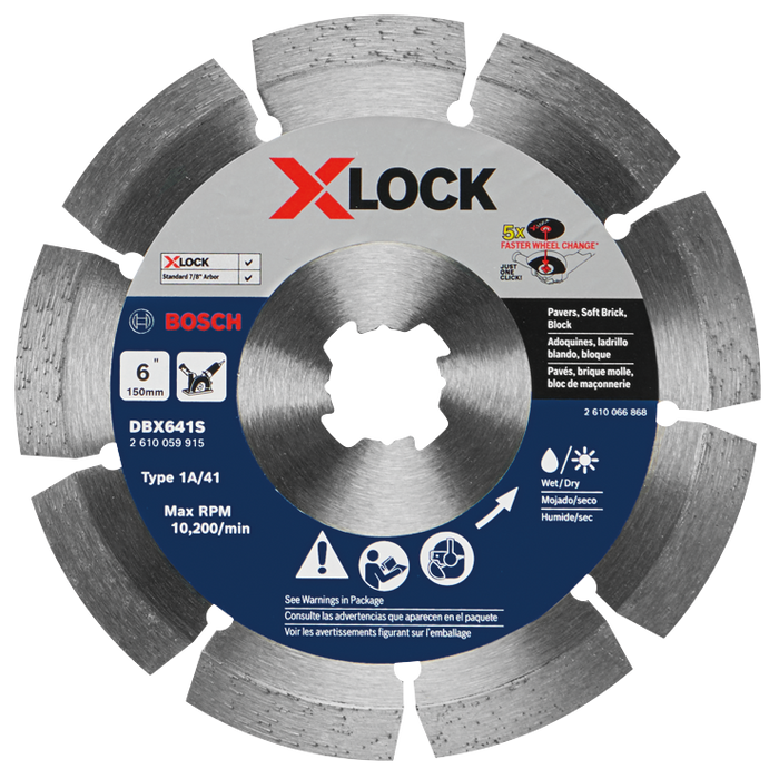 Bosch DBX641S 6 In. X-LOCK Segmented Diamond Blade