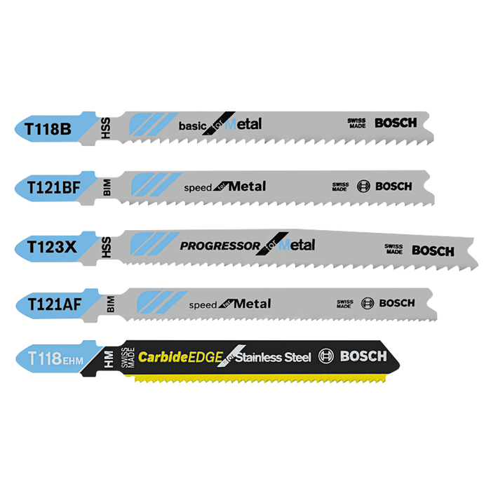 Bosch TPM005 5 pc. Pro-Metal T-Shank Jig Saw Blade Set