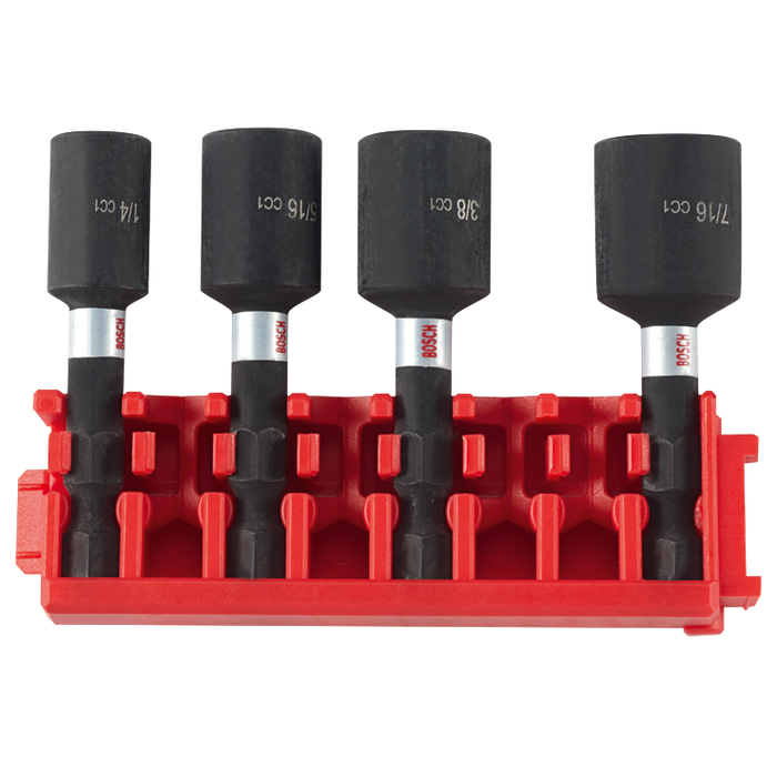 Bosch ITDNSV104C 4 pc. Driven 1-7/8 In. Impact Nutsetter Set with Clip for Custom Case System