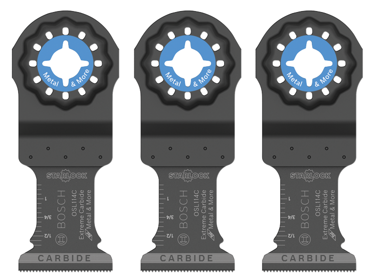 Bosch OSL114C-3 1-1/4 In. Starlock Oscillating Multi Tool Carbide Plunge Cut Blade 3 Pk.