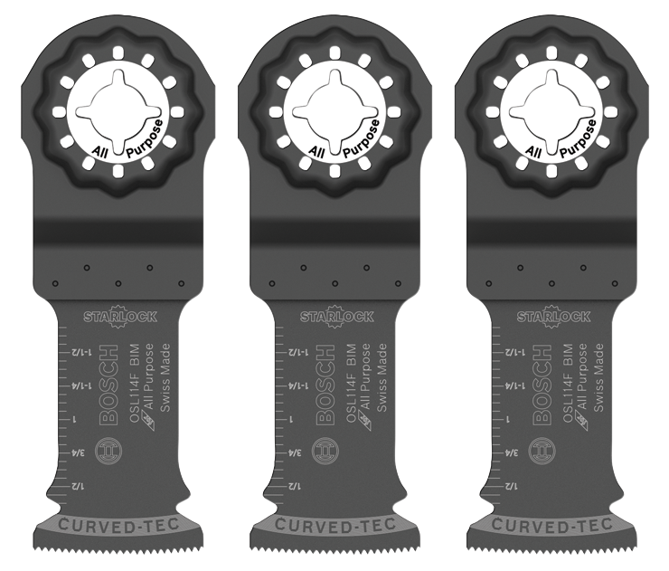 Bosch OSL114F-3 1-1/4 In. Starlock Oscillating Multi Tool Bi-Metal Xtra-clean Plunge Cut Blade 3 pk.