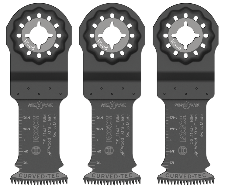 Bosch OSL114JF-3 1-1/4 In. Starlock Oscillating Multi Tool Bi-Metal Xtra-clean Plunge Cut Blade 3 pk.