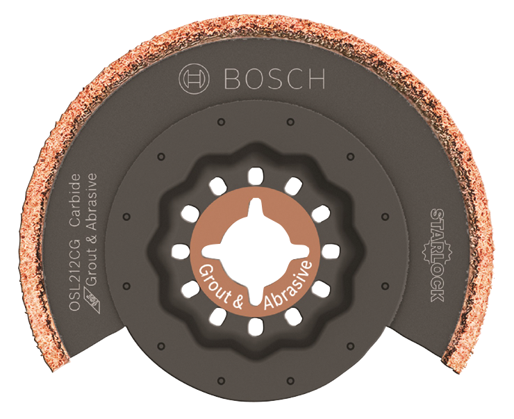 Bosch OSL212CG 2-1/2 In. Starlock Oscillating Multi Tool Carbide Grit Segmented Saw Blade