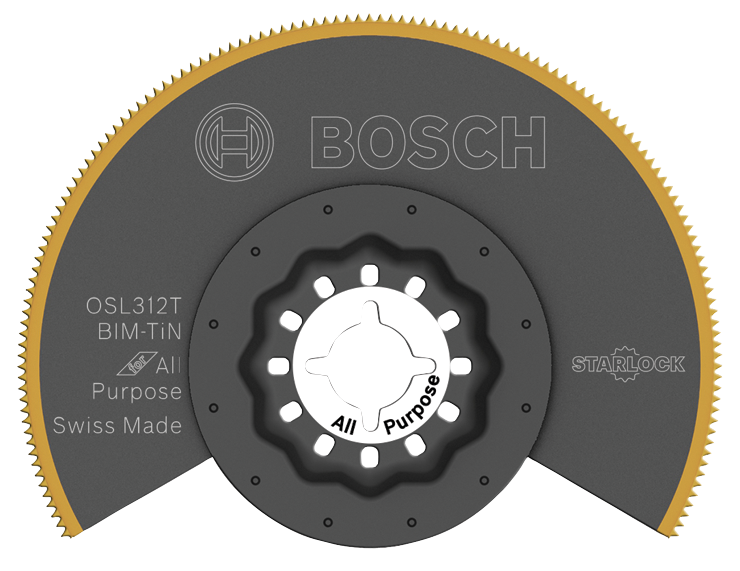 Bosch OSL312T 3-1/2 In. Starlock Oscillating Multi Tool Titanium Bi-Metal Segmented Saw Blade