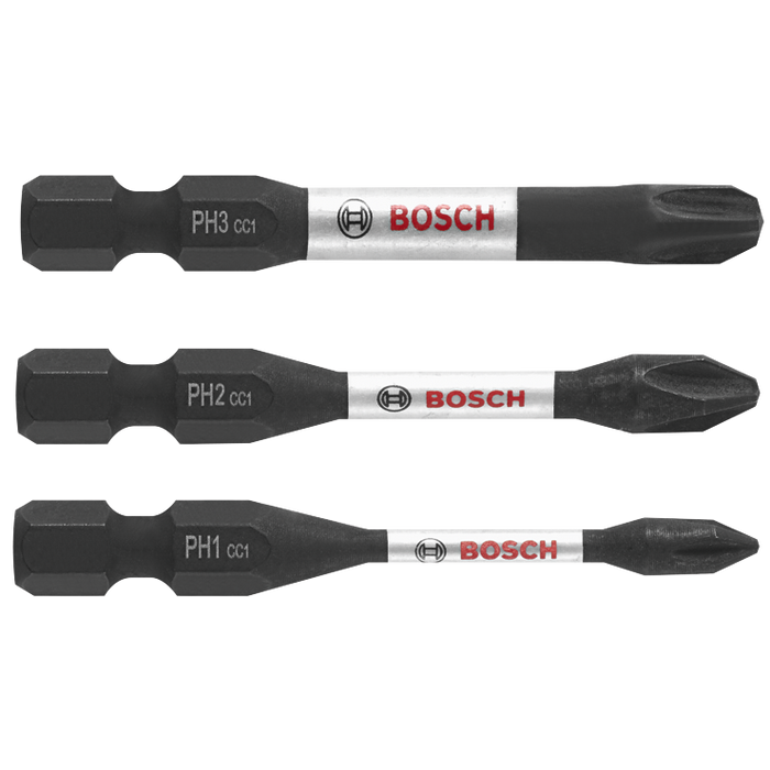 Bosch ITDPHV203 3 pc. Driven 2 In. Impact Phillips Power Bit Set