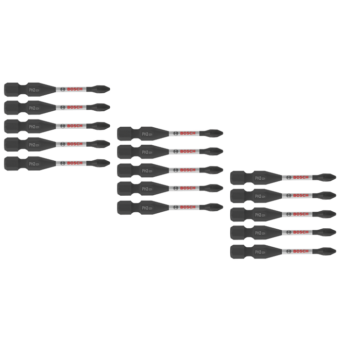 Bosch ITDPH2215 15 pc. Driven 2 In. Impact Phillips #2 Power Bits