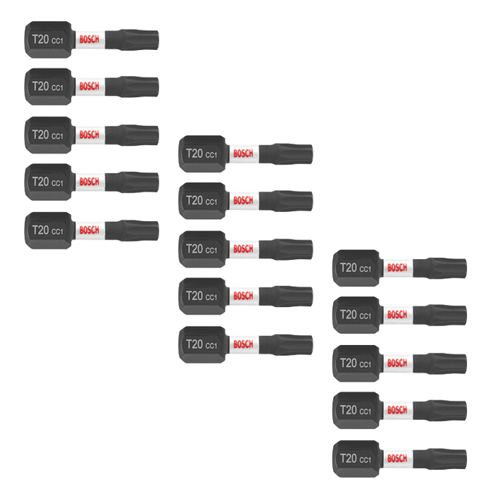 Bosch ITDT20115 15 pc. Driven 1 In. Impact Torx #20 Insert Bits