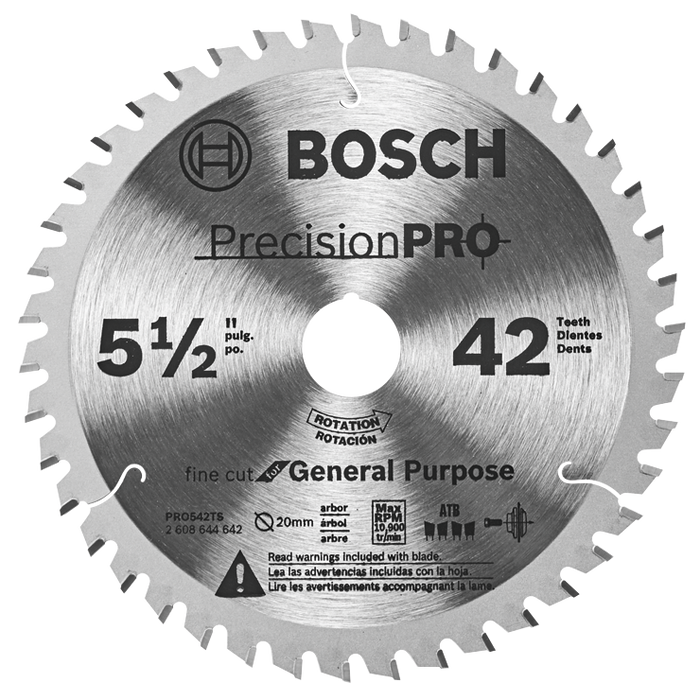 Bosch PRO542TS 5-1/2 In. 42-Tooth Precision Pro Series Track Saw Blade