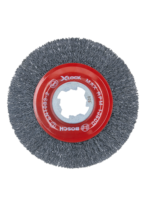 Bosch WBX418 4-1/2 In. Wheel Dia. X-LOCK Arbor Tempered Steel Crimped Wire Wheel